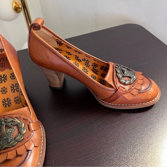Anna Sui Loafers Killtie Heels 6 - Picture 2 of 12